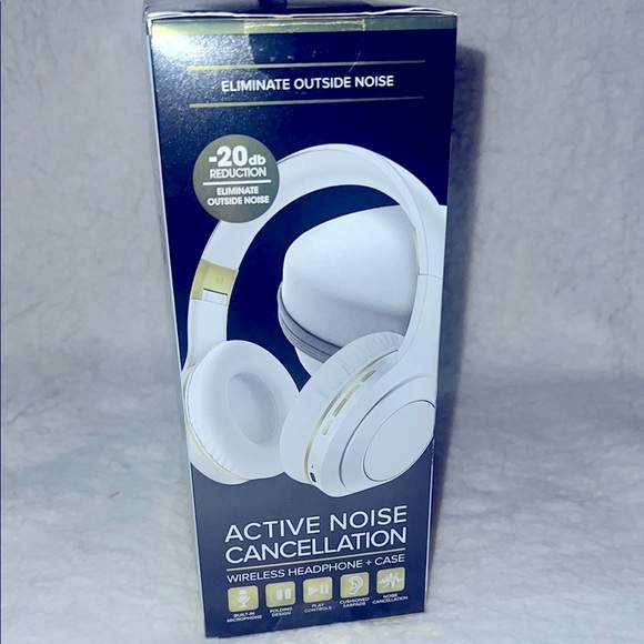 Sentry Over-Ear Headphones White ANC Bluetooth w/noise‎ cancellation - Picture 7 of 16